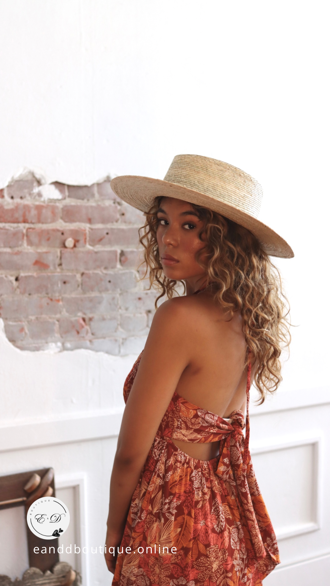 Taylor Red Orange Floral | Summer Collection